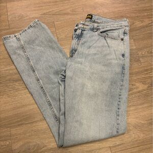 Lee Men's Light Gray Straight Jeans